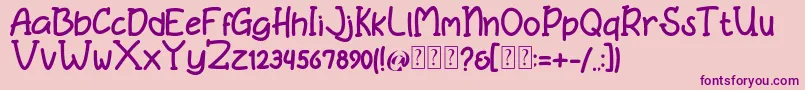 Bonita free Font – Purple Fonts on Pink Background