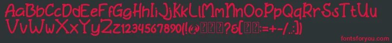 フォントBonita free – 黒い背景に赤い文字