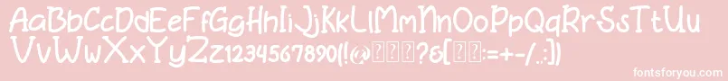 Bonita free Font – White Fonts on Pink Background