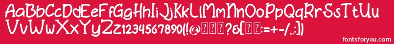 Bonita free Font – White Fonts on Red Background