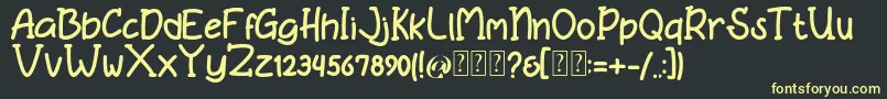 Bonita free Font – Yellow Fonts on Black Background