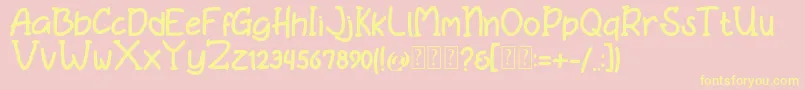 Bonita free Font – Yellow Fonts on Pink Background