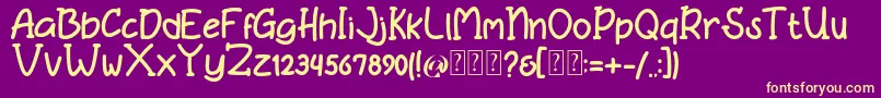 Bonita free Font – Yellow Fonts on Purple Background