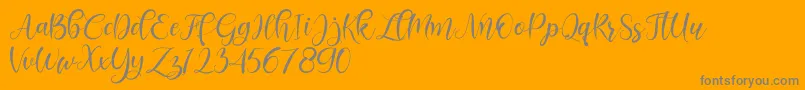 Bonita-Schriftart – Graue Schriften auf orangefarbenem Hintergrund