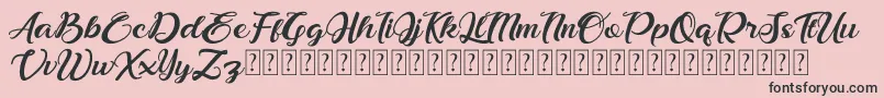 Bonjour Allgera Font – Black Fonts on Pink Background