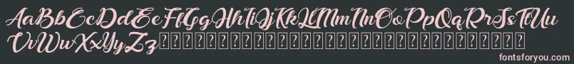 Шрифт Bonjour Allgera – розовые шрифты на чёрном фоне