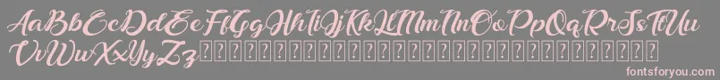 Шрифт Bonjour Allgera – розовые шрифты на сером фоне