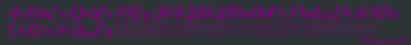 Bonjour Allgera Font – Purple Fonts on Black Background