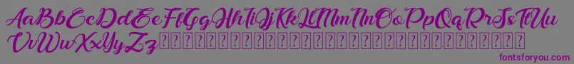 Bonjour Allgera Font – Purple Fonts on Gray Background
