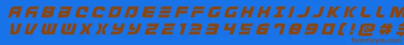 Police Defconzerotitleital – polices brunes sur fond bleu