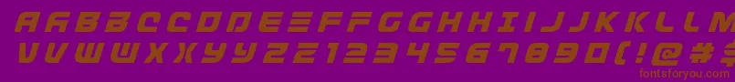 Defconzerotitleital Font – Brown Fonts on Purple Background