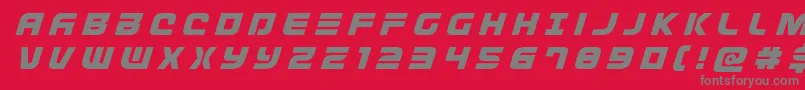 Defconzerotitleital Font – Gray Fonts on Red Background