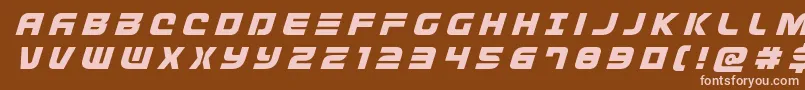 Defconzerotitleital Font – Pink Fonts on Brown Background