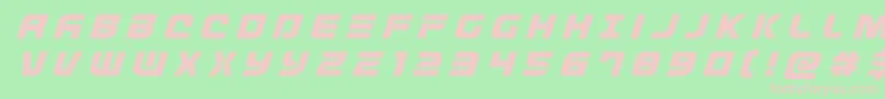 Defconzerotitleital Font – Pink Fonts on Green Background