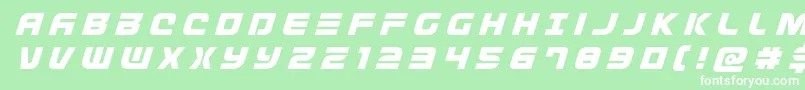 Defconzerotitleital Font – White Fonts on Green Background