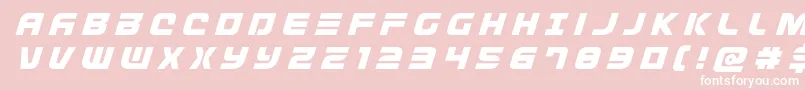 Defconzerotitleital Font – White Fonts on Pink Background