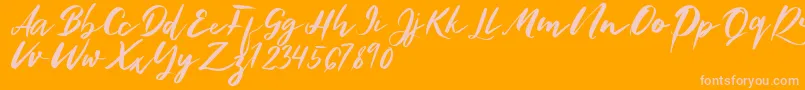 Шрифт Bonjour – розовые шрифты на оранжевом фоне