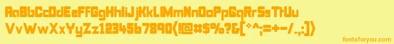 Bonk Font – Orange Fonts on Yellow Background