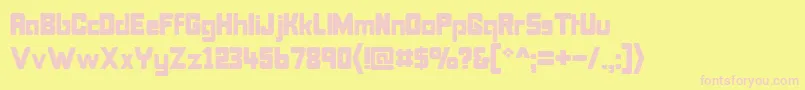 Bonk Font – Pink Fonts on Yellow Background