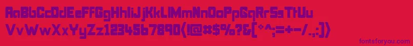 Bonk Font – Purple Fonts on Red Background