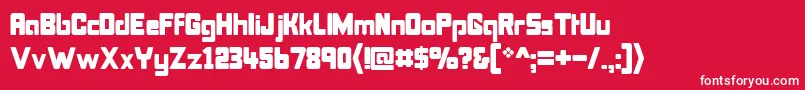 フォントBonk – 赤い背景に白い文字