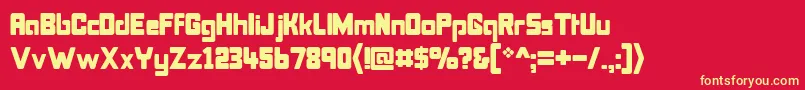 Bonk Font – Yellow Fonts on Red Background