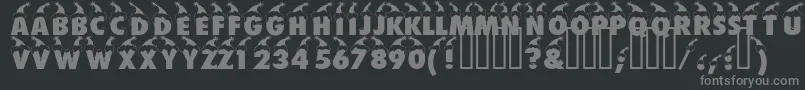 Bonnet   Font – Gray Fonts on Black Background