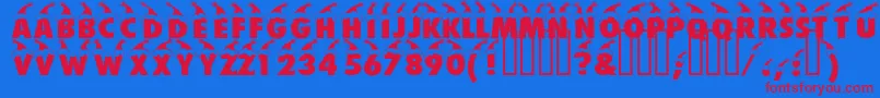 Bonnet   Font – Red Fonts on Blue Background