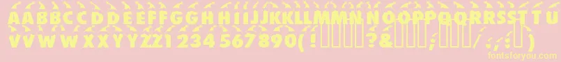 Bonnet   Font – Yellow Fonts on Pink Background