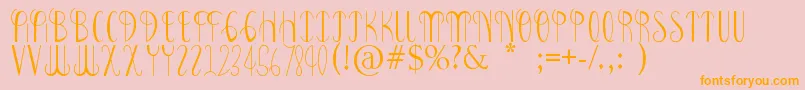 Bonney Lass Font – Orange Fonts on Pink Background