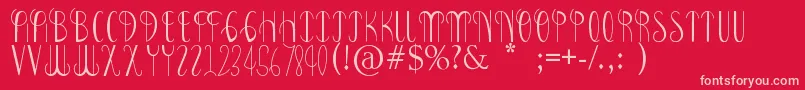 Bonney Lass Font – Pink Fonts on Red Background
