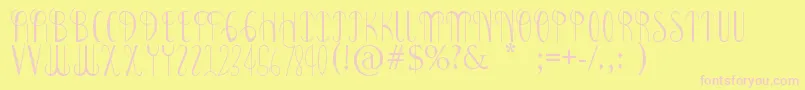 Bonney Lass Font – Pink Fonts on Yellow Background