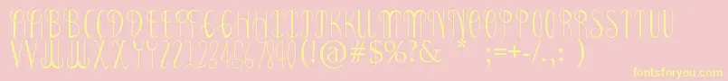 Bonney Lass Font – Yellow Fonts on Pink Background