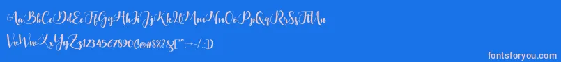 fuente Bontella Script – Fuentes Rosadas Sobre Fondo Azul