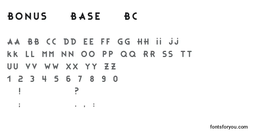 Schriftart Bonus   Base   BC – Alphabet, Zahlen, spezielle Symbole