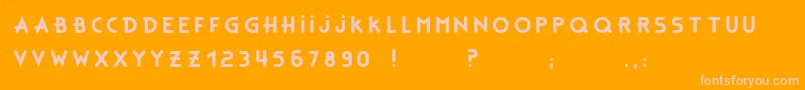 Fonte Bonus   Base   BC – fontes rosa em um fundo laranja