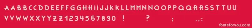 Шрифт Bonus   Base   BC – розовые шрифты на красном фоне