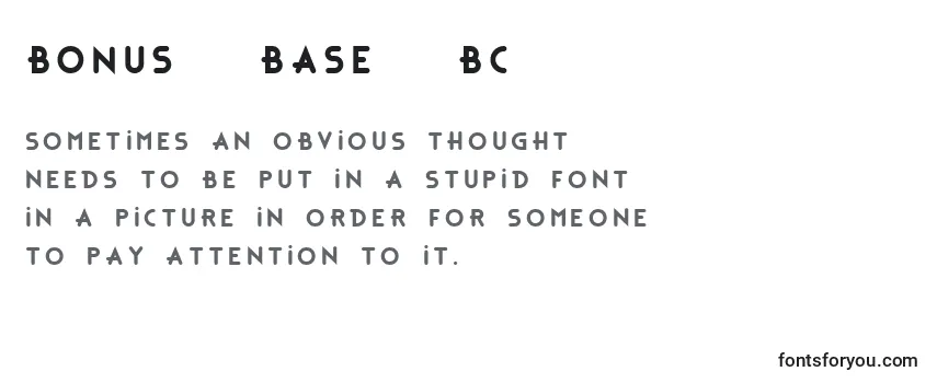 Bonus   Base   BC Font