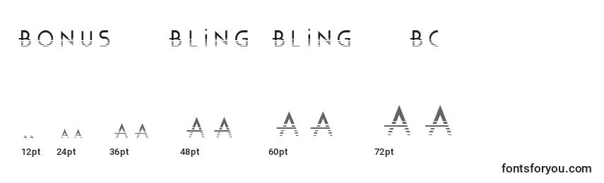 Размеры шрифта Bonus   Bling Bling   BC