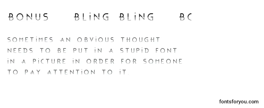 Bonus   Bling Bling   BC Font