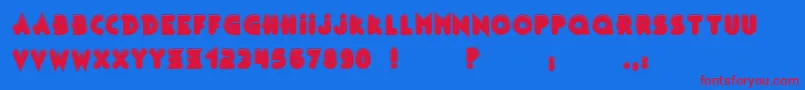 Bonus   Shiny Outline   BC-Schriftart – Rote Schriften auf blauem Hintergrund