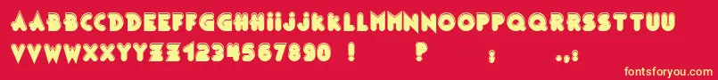 Bonus   Shiny Outline   BC Font – Yellow Fonts on Red Background