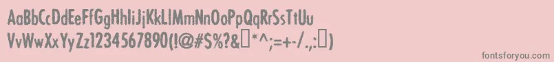 BONVV    Font – Gray Fonts on Pink Background