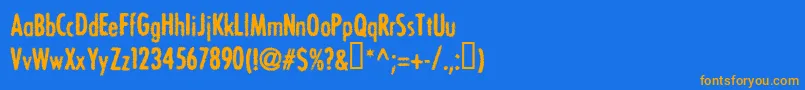 BONVV    Font – Orange Fonts on Blue Background