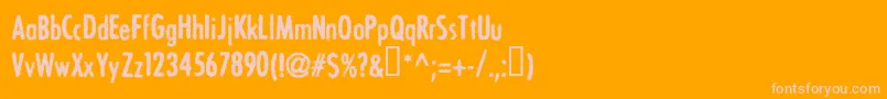 BONVV   -Schriftart – Rosa Schriften auf orangefarbenem Hintergrund