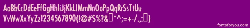 BONVV    Font – Pink Fonts on Purple Background