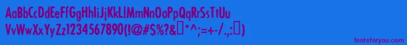 BONVV    Font – Purple Fonts on Blue Background