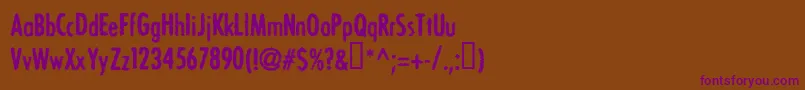 BONVV    Font – Purple Fonts on Brown Background