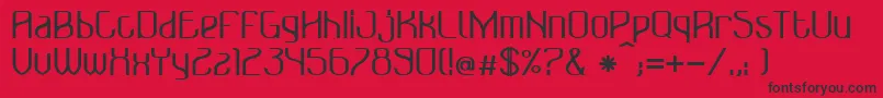 Bonzer   Bruxelles   bold Font – Black Fonts on Red Background