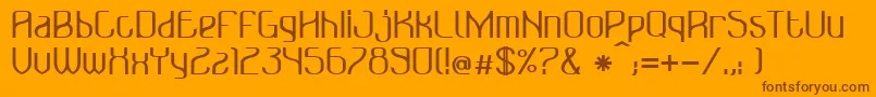 Bonzer   Bruxelles   bold Font – Brown Fonts on Orange Background